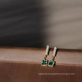 Shangjie OEM joyas Fashion 925 Sterling Silver Earrings Dainty Vintage Earings for Women 2021 Emerald Zircon Pearl Earrings